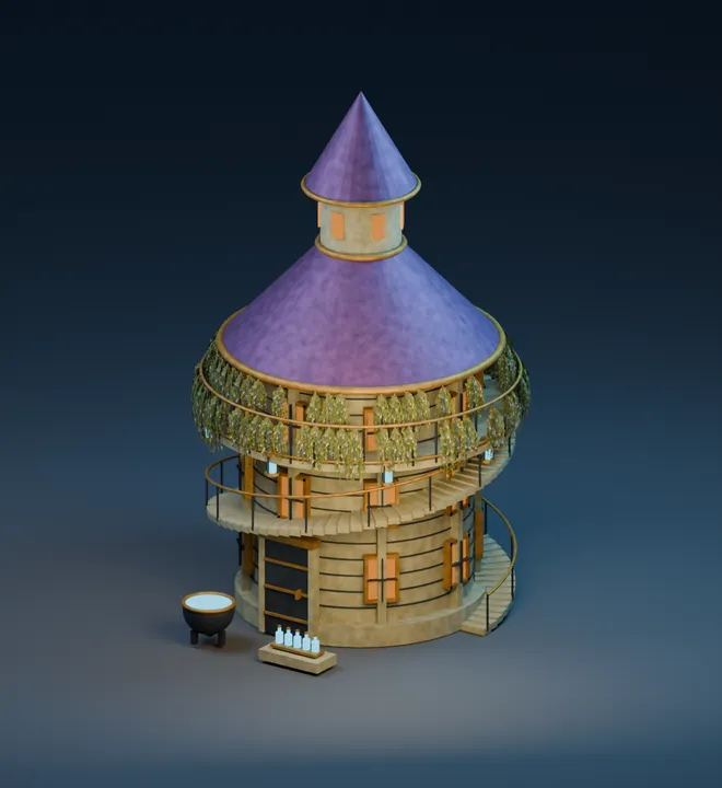 Alchemist Tower Pro — Blender source-project render; review package version may differ