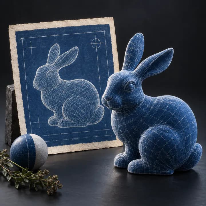Blueprint Pro - Classic Cyanotype — AI concept illustration, not verified Blender output