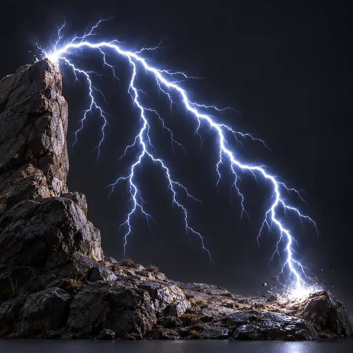 Lightning — AI concept illustration, not verified Blender output