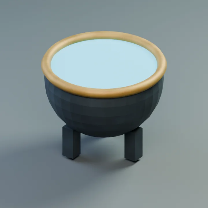 Alchemist Cauldron Pro — isolated Blender 5.2 source-default Cycles render