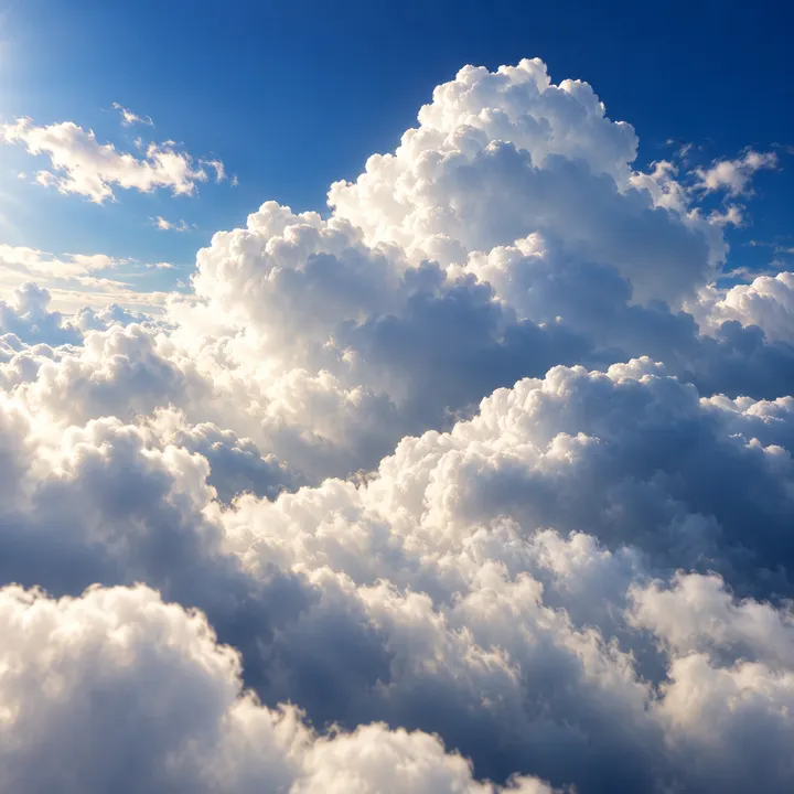 Procedural Clouds Shader — AI concept illustration, not verified Blender output